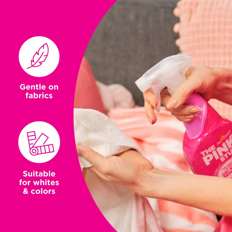 Stardrops The Pink Stuff Miracle Laundry Stain Remover Kit - Oxi Powder for Whites & Colors, Stain Remover Spray - Tough on Stains, Gentle on Fabrics (3-Pack) - Image 5